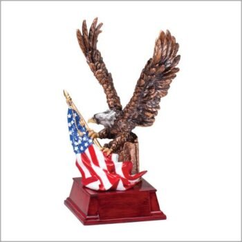 Eagle and Flag Copper With Cherry Base