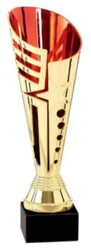 Gold and Red Metal Cup