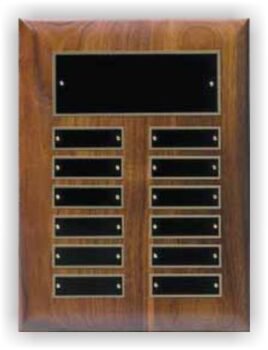Solid Walnut High Gloss Perpetual Plaque