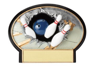 Full Color Sculpted Resin Plate - Bowling