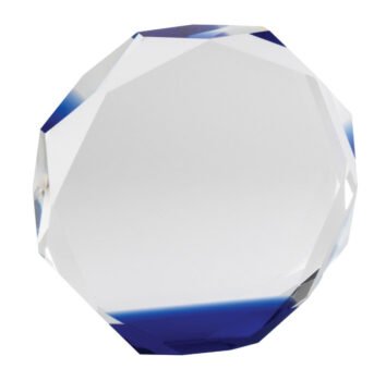 Optical Crystal Octagon - Blue