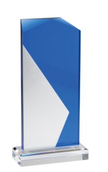 Optical Crystal Stand - Blue and Silver