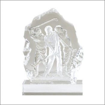 Crystal 3 Golfers On Base