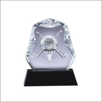 Crystal Golf Club with Ball Award
