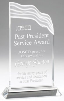 Elegant Triple Edge Crystal On Clear Crystal Base   Laserable