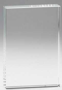 Elegant Crystal Rectangle Self Standing  Award  Laserable
