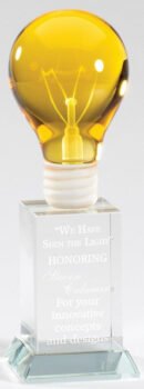 Yellow Light Bulb Crystal