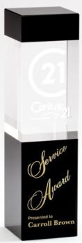 Black and Clear Crystal Award