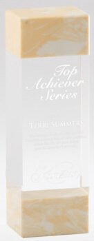 Clear Crystal with Beige/Caramel