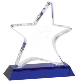 Crystal Star on Blue Base