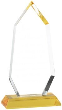 Crystal Award on Gold Base