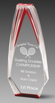 Acrylic Red Obelisk Award