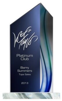 Aqua Blue Acrylic Award