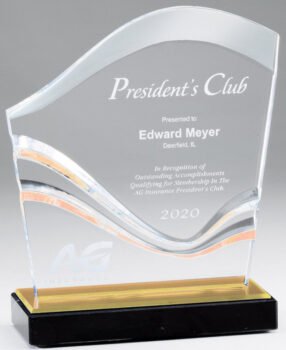 Faceted Wave Acrylic Award