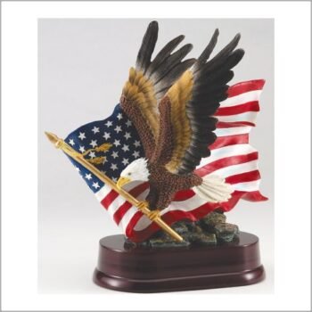 Eagle with American Flag On Base