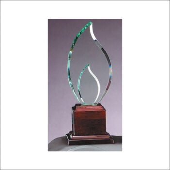 Glass Double Flame On Stand