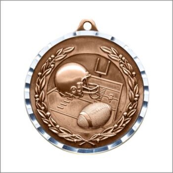 Diamond Cut Medal - Football
