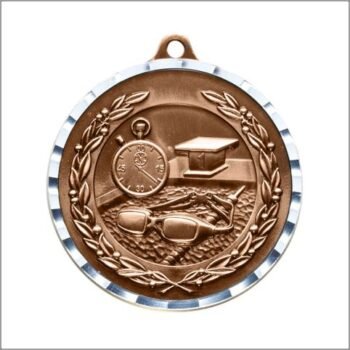 Diamond Cut Medal - Swim