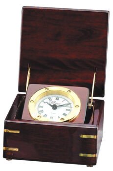 Piano Finish Rosewood Box with Clock