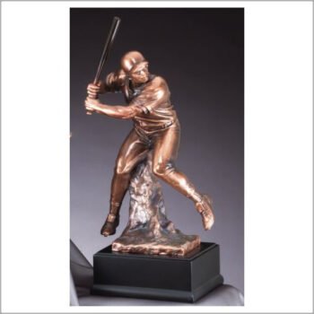 Elegant Series Sculpted Antique Bronze Resin Trophy -Baseball