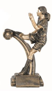 Resin Figure - Soccer Female Kicker