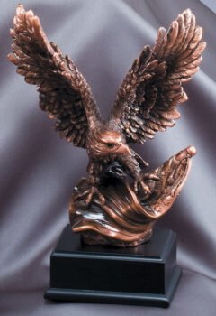 Bronze Eagle With Flag