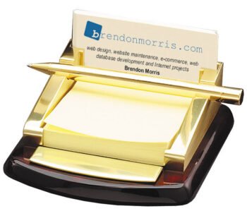 Post It, Pen, Business  Card Holder