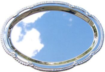 Silver Tray Medium Oval Plain