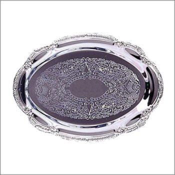 Scalloped Edge Chrome Plated Tray