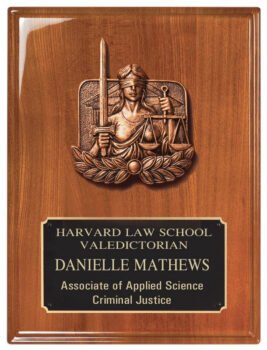 Walnut Piano Finish Plaque